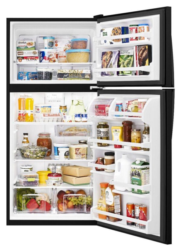 Whirlpool - 29.75 Inch 18.15 cu. ft Top Mount Refrigerator in Black - WRT318FZDB - Image 8