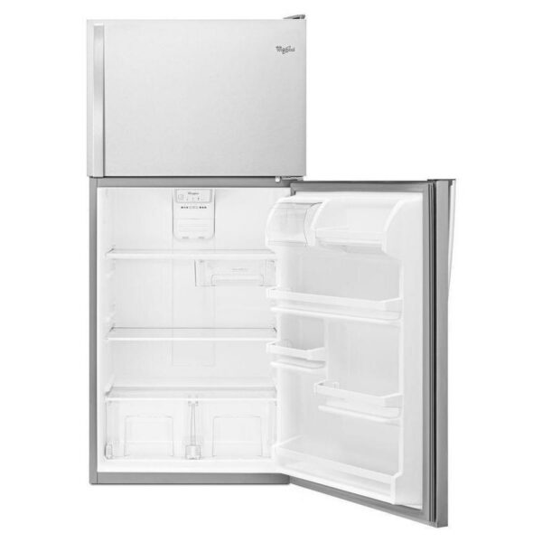 Whirlpool - 29.75 Inch 18.15 cu. ft Top Mount Refrigerator in Stainless - WRT318FZDM - Image 4
